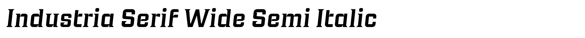 Industria Serif Wide Semi Italic image